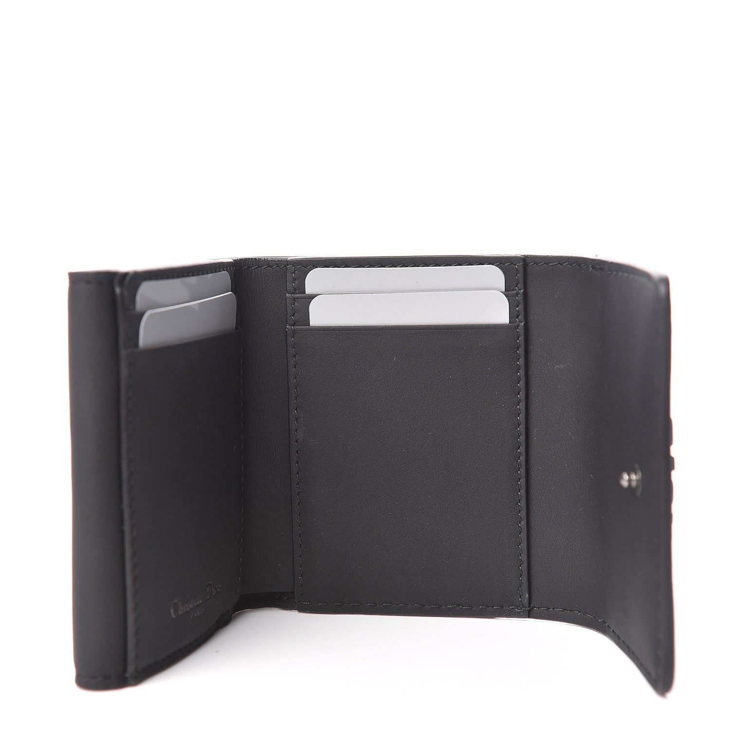 Christian Dior Ultra Matte Calfskin Medium Wallet Black 5 of 8