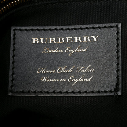 Burberry House Check Grainy Calfskin Medium Banner Tote Russet Red 6 of 10