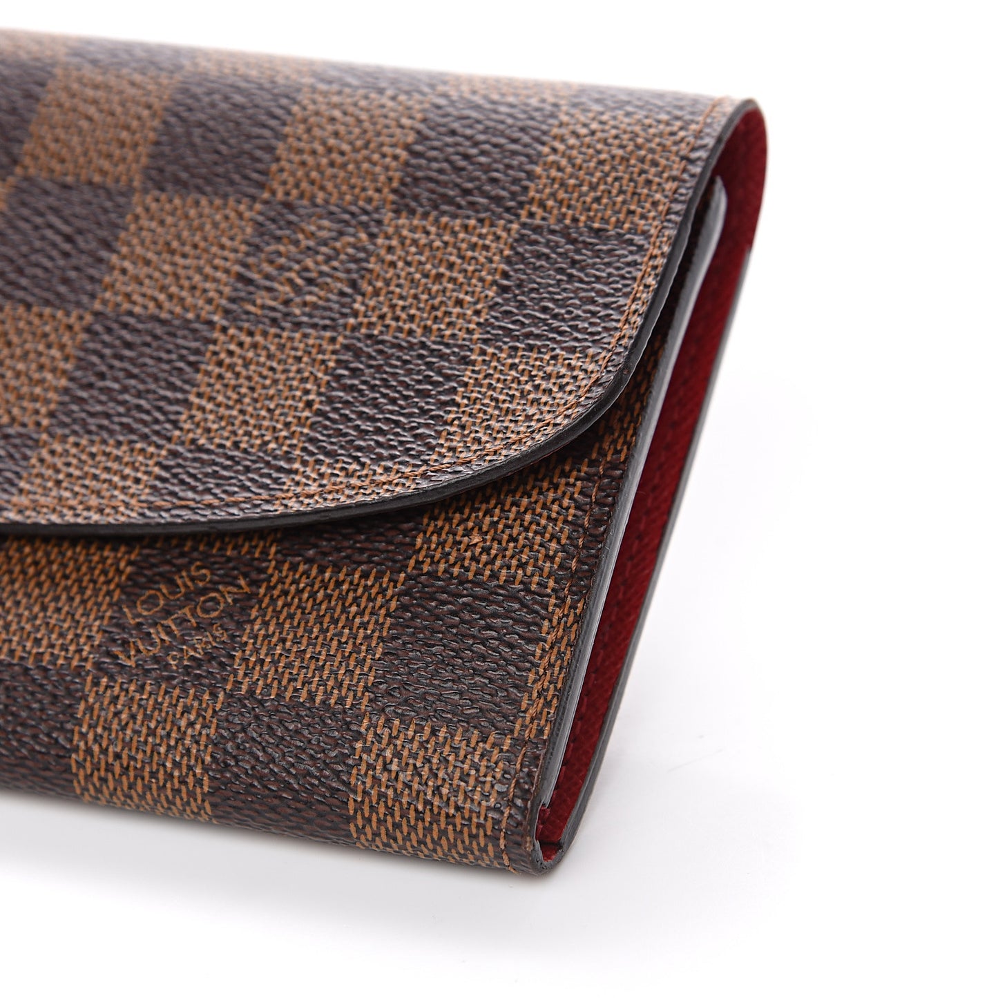 Damier Ebene Emilie Wallet Red