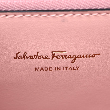 Salvatore Ferragamo Calfskin Studio Top Handle Bag Black Pink 6 of 8