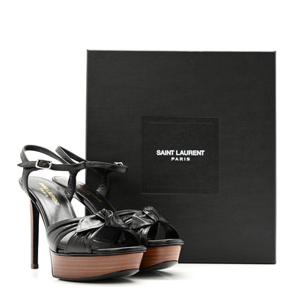 Saint Laurent Vendome Bianca Bow Sandals 36.5 Black 13 of 13