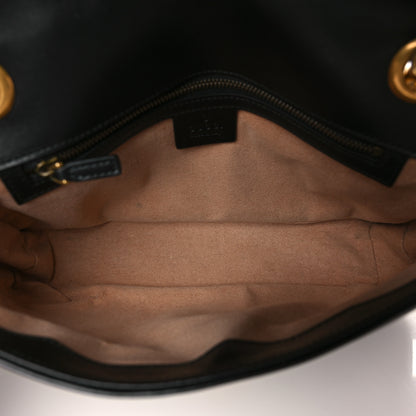Gucci Calfskin Matelasse Small GG Marmont Shoulder Bag Black 7 of 9