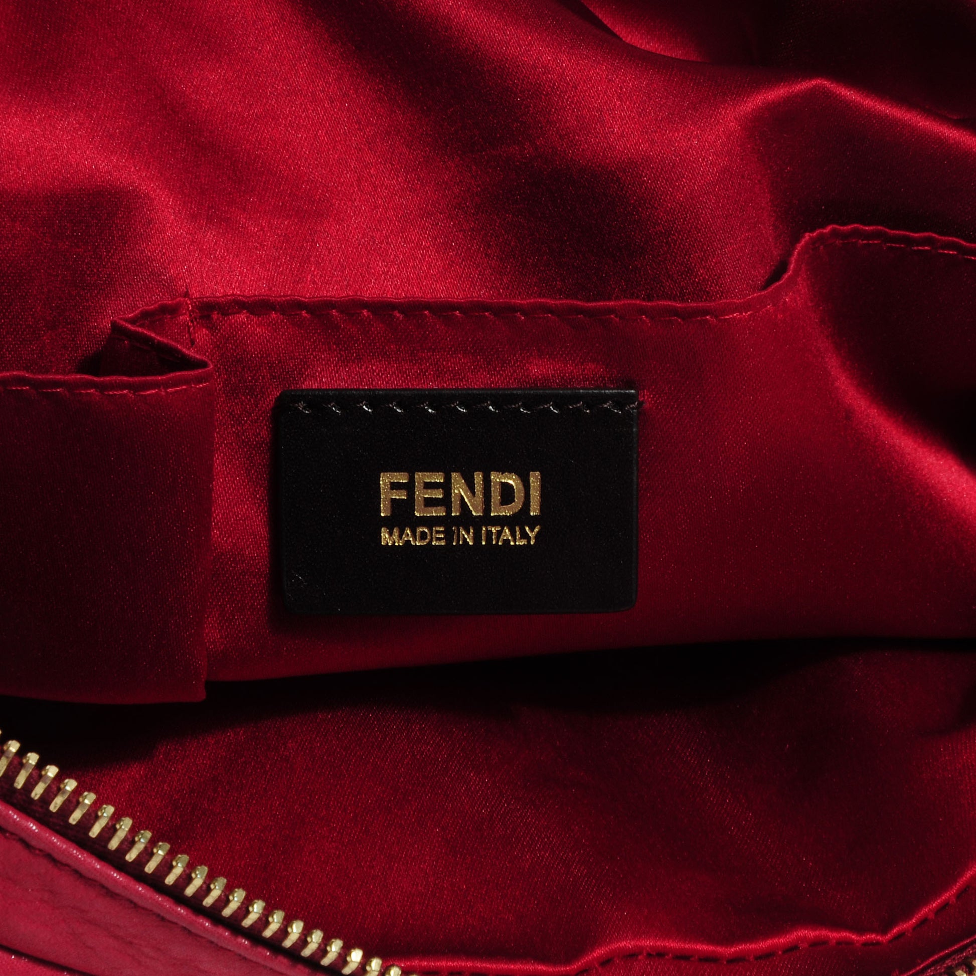 Fendi Vitello Savana Forever Hobo Rosso Scuro Tartaruga Natural 6 of 7
