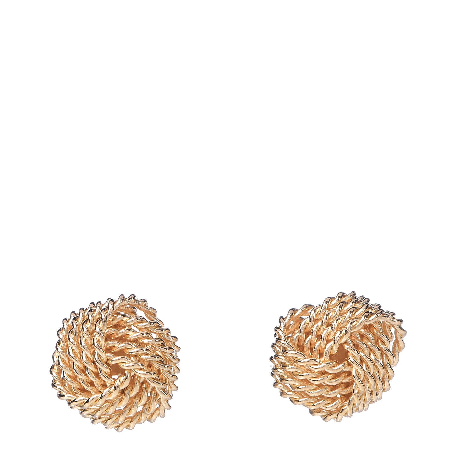 18K Yellow Gold Twist Knot Earrings