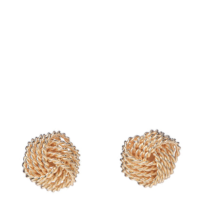 Tiffany 18K Yellow Gold Twist Knot Earrings 1 of 5