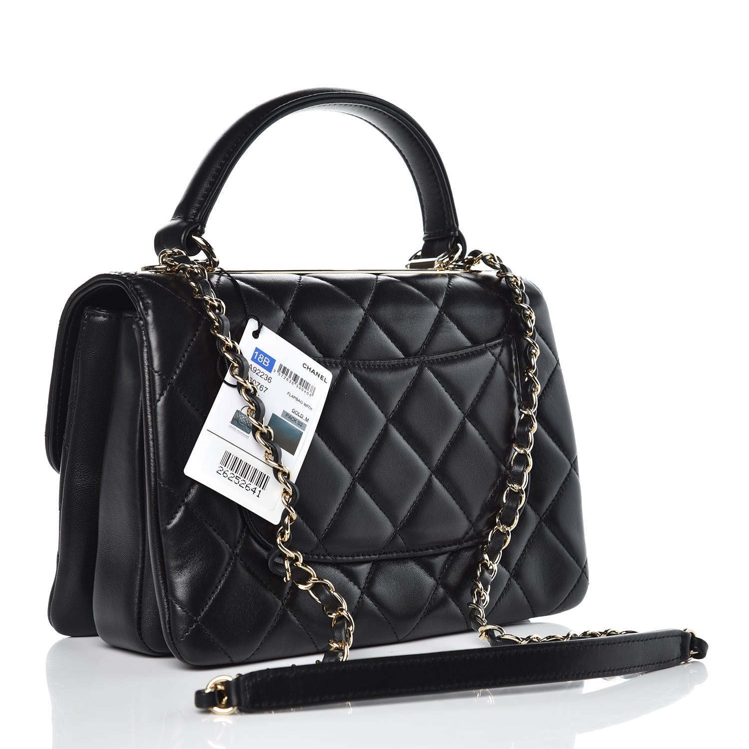 Chanel Lambskin Quilted Small Trendy CC Dual Handle Flap Bag Black 3 of 9