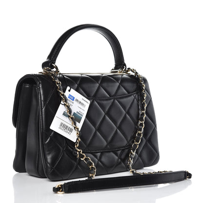 Chanel Lambskin Quilted Small Trendy CC Dual Handle Flap Bag Black 3 of 9