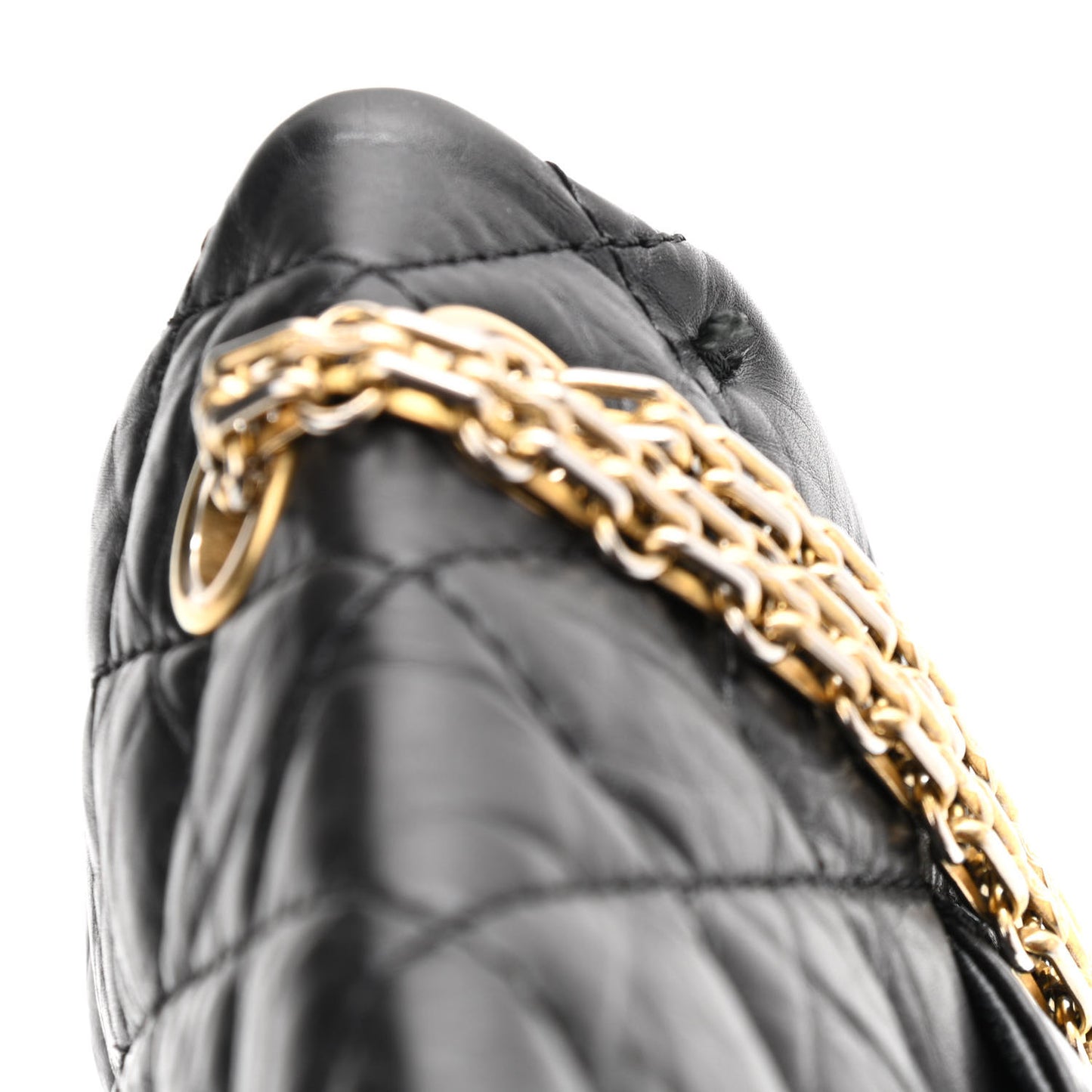 Aged Calfskin Quilted 2.55 Reissue 226 Flap Black