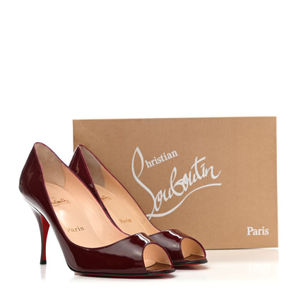 Christian Louboutin Patent Yoyo 85 Pumps 39 Red 8 of 8