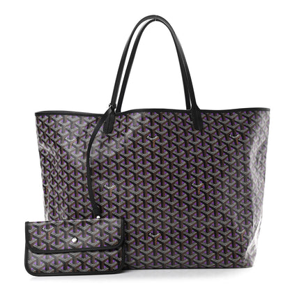 Goyard Goyardine Saint Louis Claire Voie GM Black Purple 1 of 12
