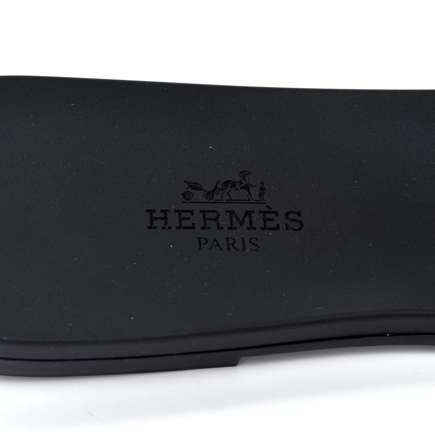 Hermes Rubber Aloha Sandals 38 Black 9 of 9