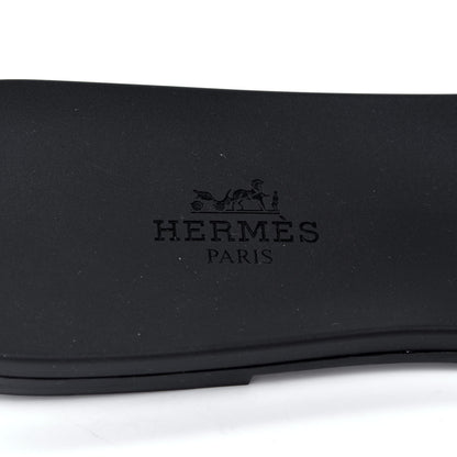 Hermes Rubber Aloha Sandals 38 Black 9 of 9