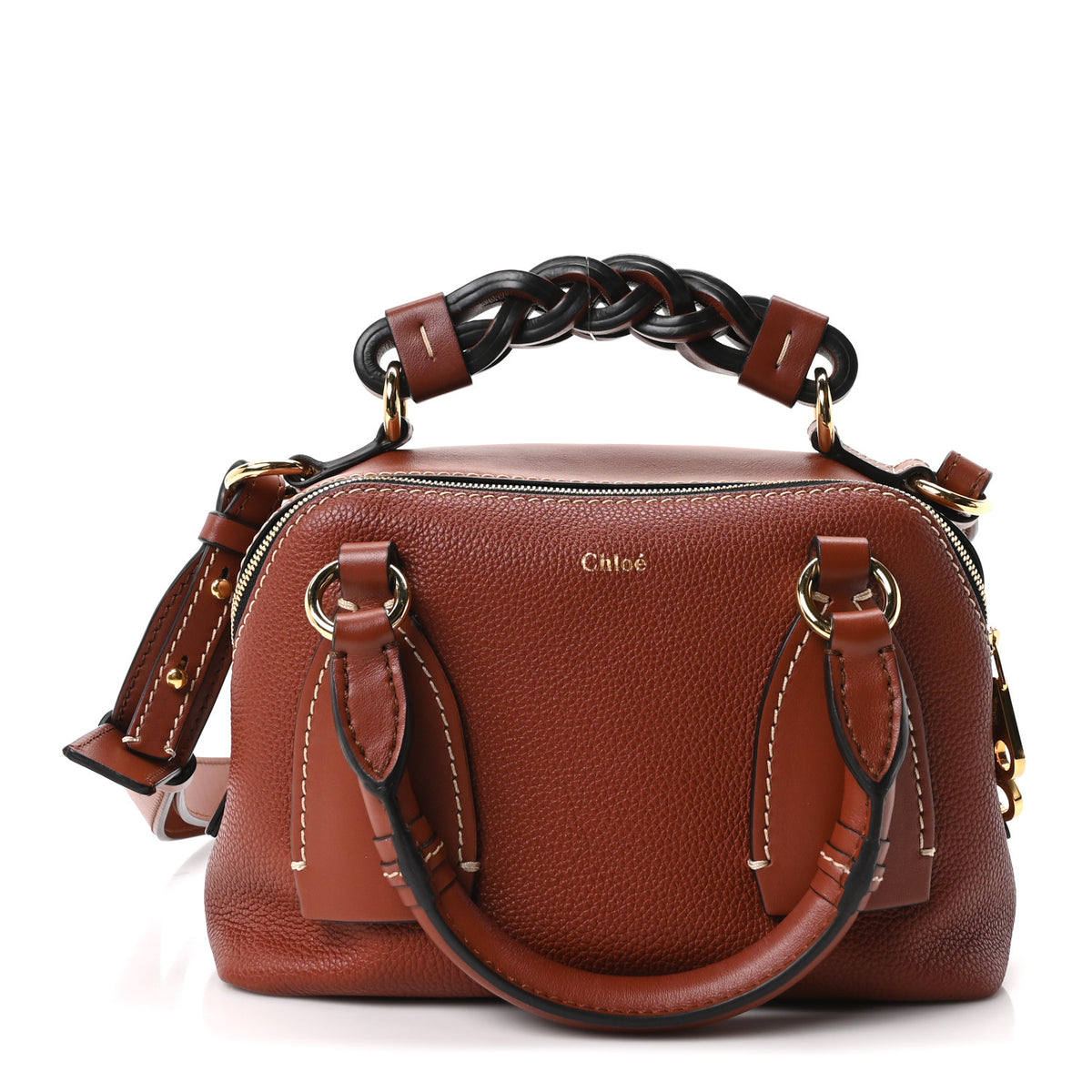 Calfskin Small Daria Sepia Brown