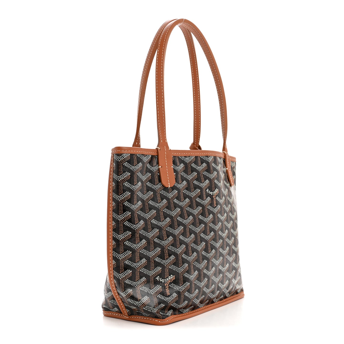 Goyardine Reversible Mini Anjou Black Gold