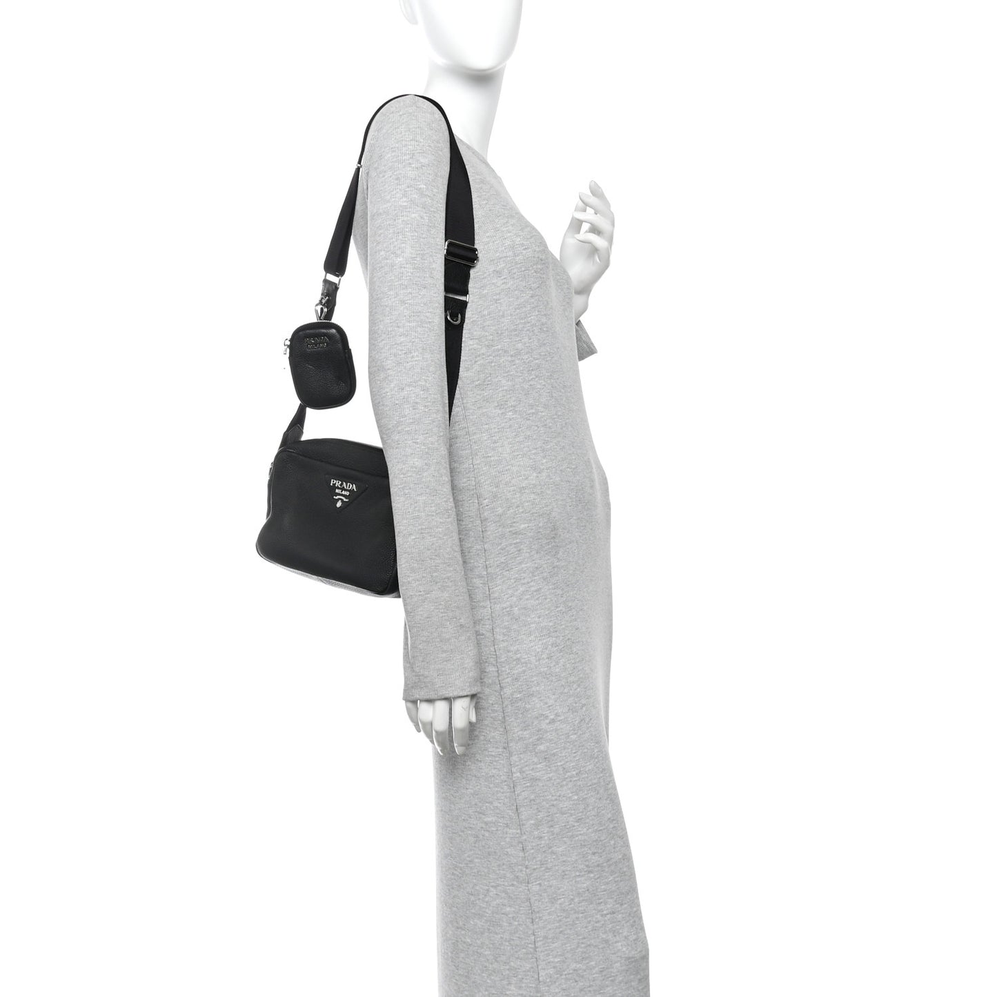Vitello Daino Soft Crossbody Black