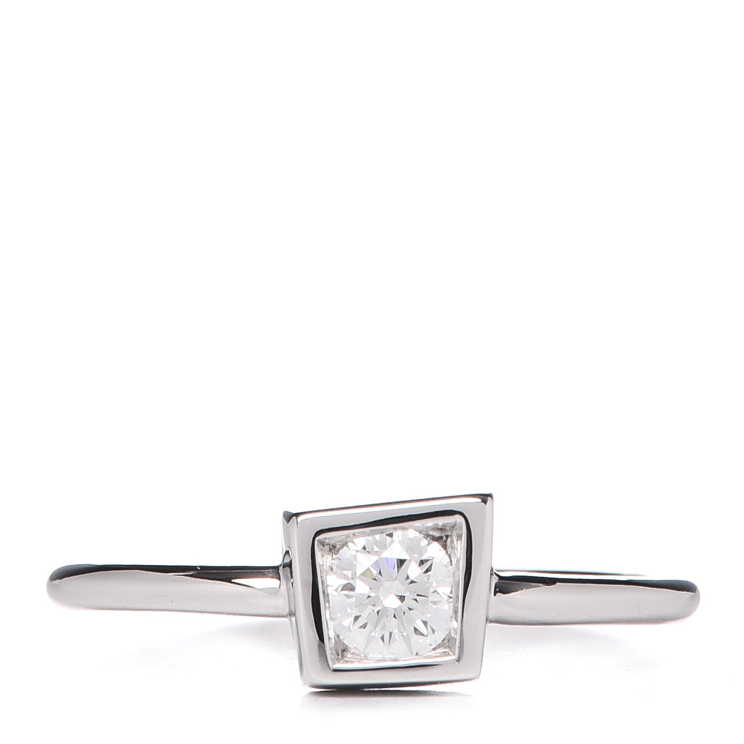 Tiffany 18K White Gold Diamond .17ct Frank Gehry Torque Ring 48 4.5 1 of 6