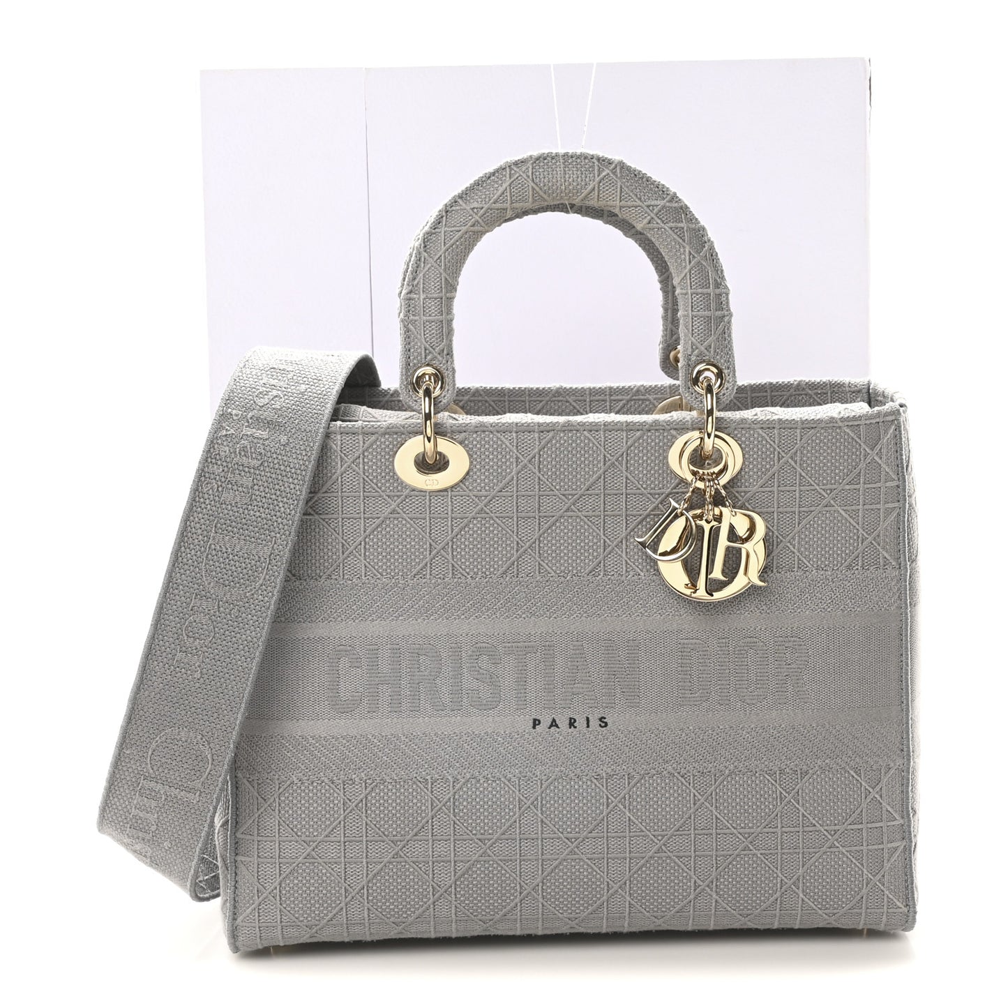 Canvas Embroidered Cannage Lady D-Lite Gray
