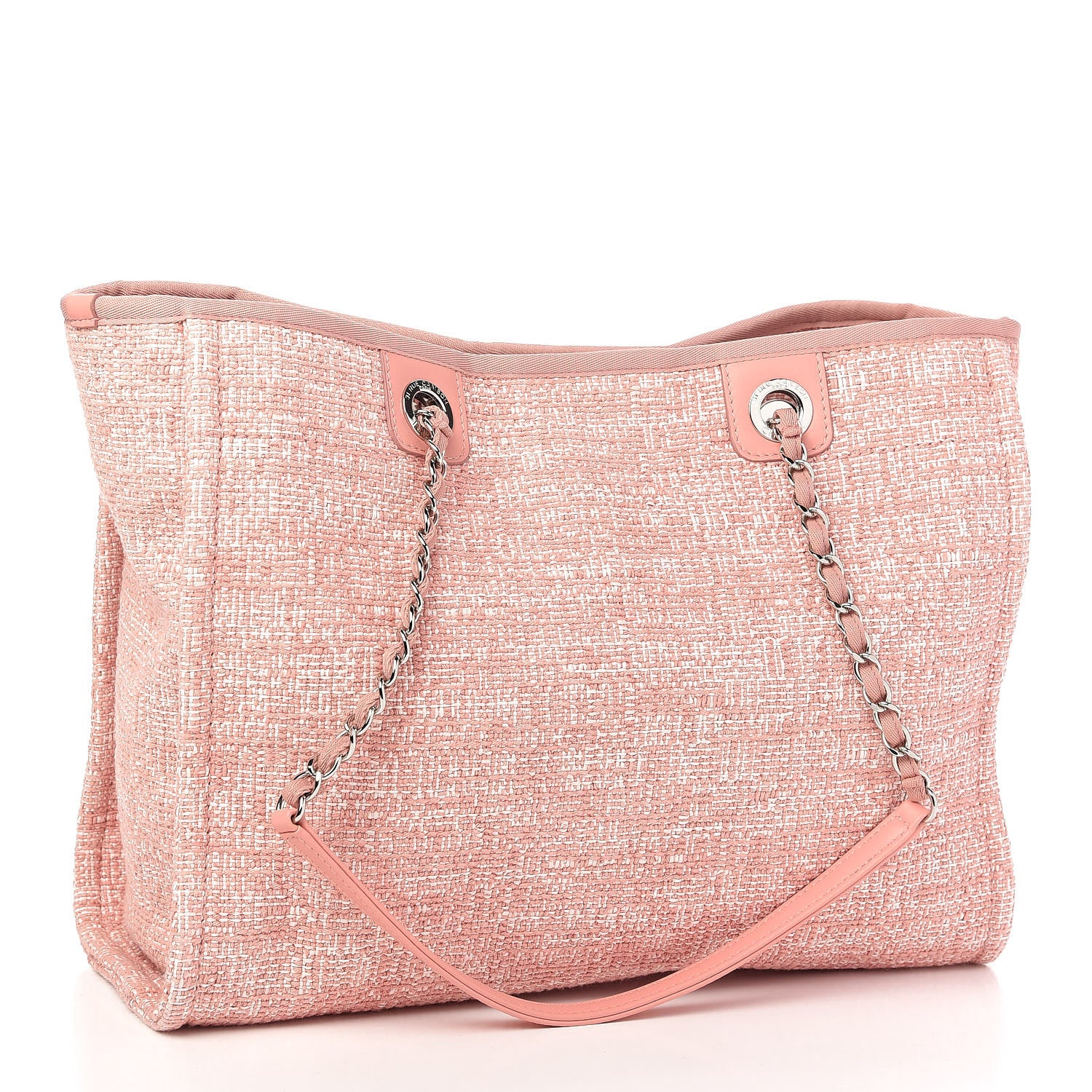 Chanel Canvas Small Deauville Tote Pink 3 of 10