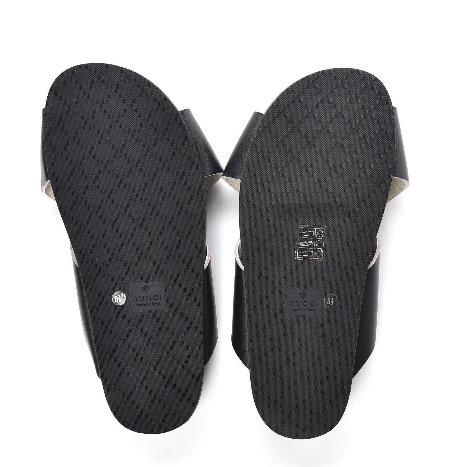 Gucci Calfskin Guccissima Mens Zen Slide Sandals 6.5 Black 5 of 9