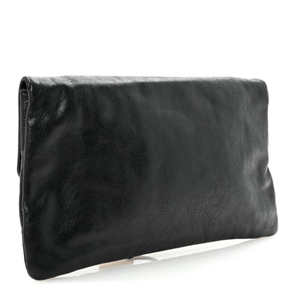 Balenciaga Agneau Classic Hardware Envelope Clutch Black 3 of 6