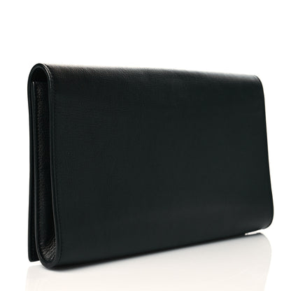 Saint Laurent Calfskin Monogram Large Belle De Jour Clutch Black 4 of 11