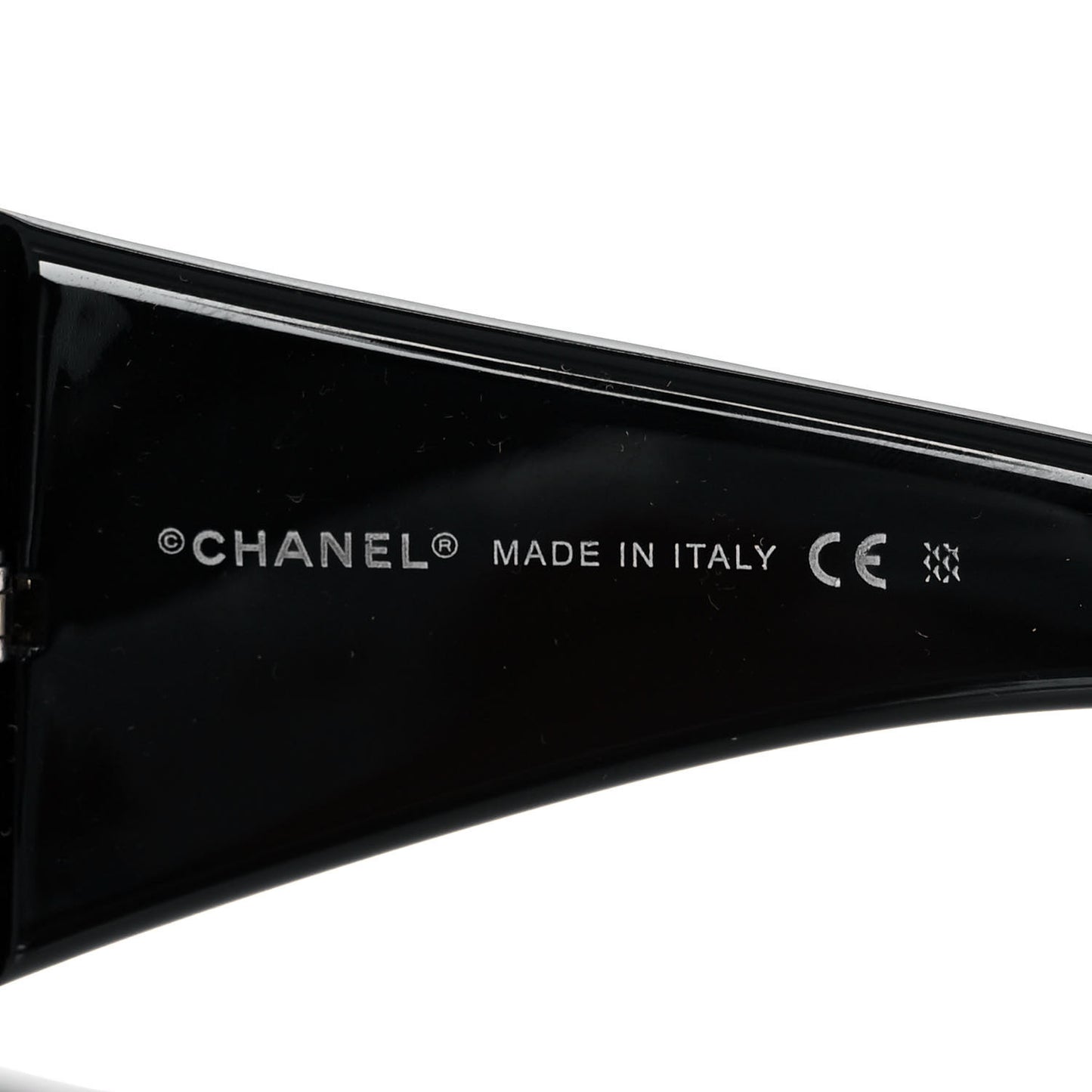 Acetate Quilted CC Shield Sunglasses 6009 Black