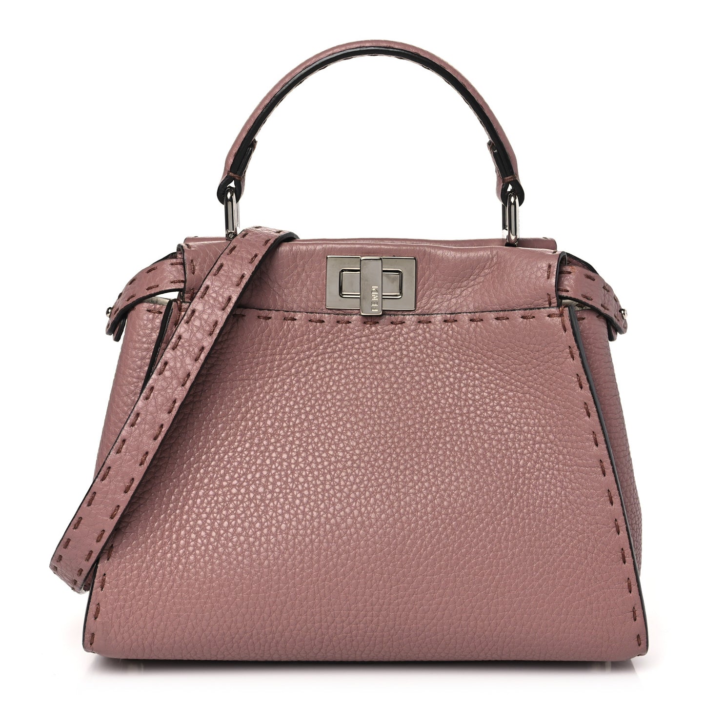 Cuoio Romano Selleria Bi-Color Mini Peekaboo Iconic Satchel English Rose Camelia