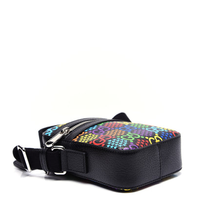 Gucci GG Supreme Monogram Psychedelic Messenger Bag Black 4 of 12