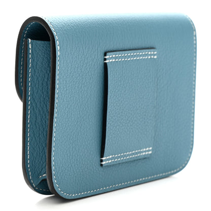 Hermes Evercolor Constance Slim Wallet Blue Jean 4 of 9