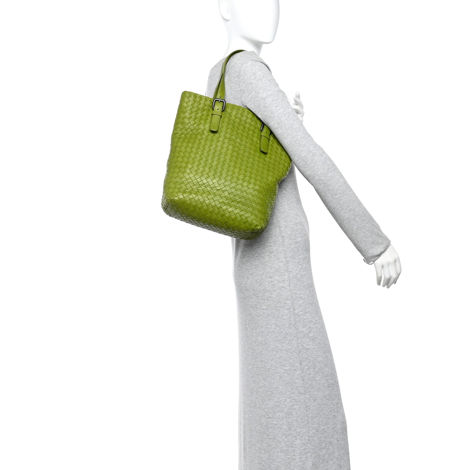 Bottega Veneta Nappa Intrecciato Shopper Tote Kiwi 2 of 10