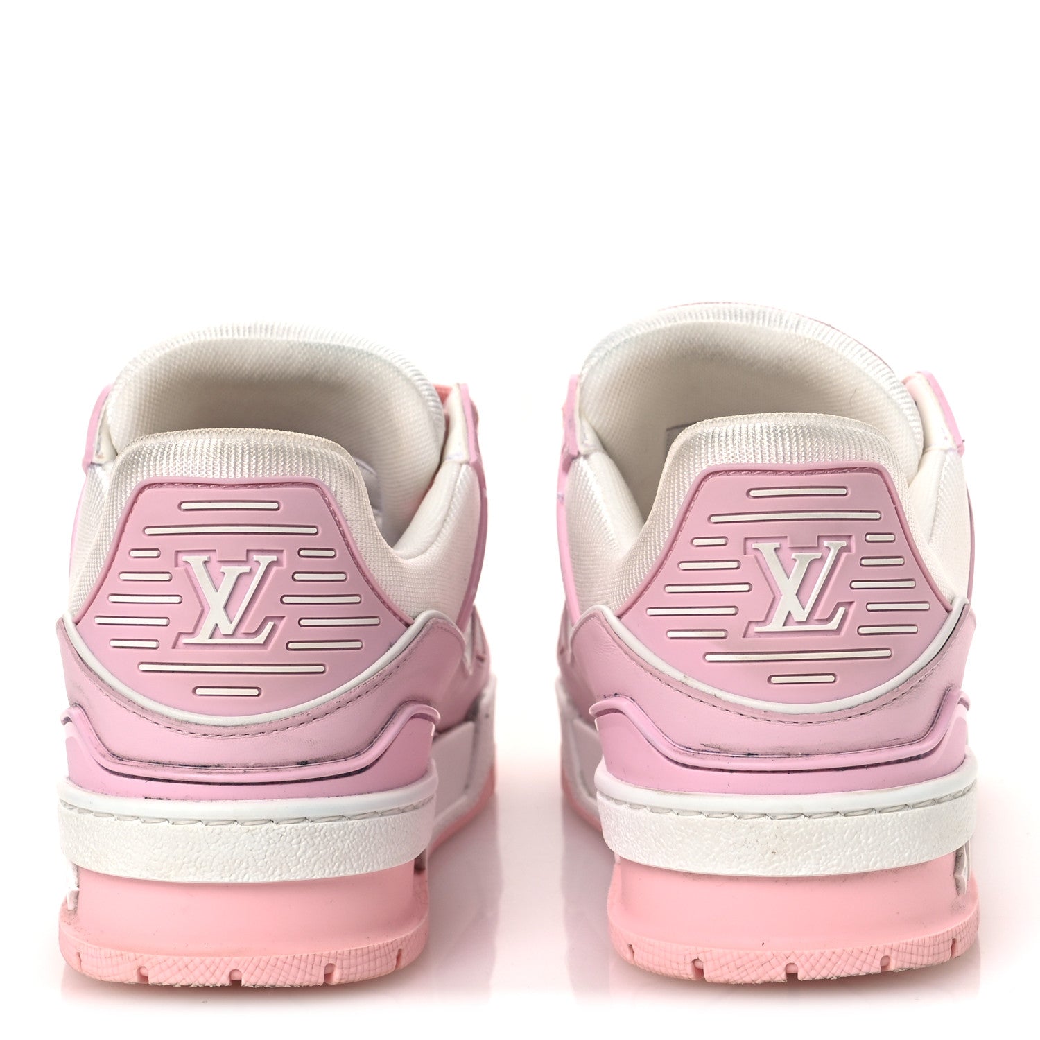 Louis Vuitton Calfskin Monogram Womens LV Trainer Sneakers 36.5 Light Pink 7 of 14