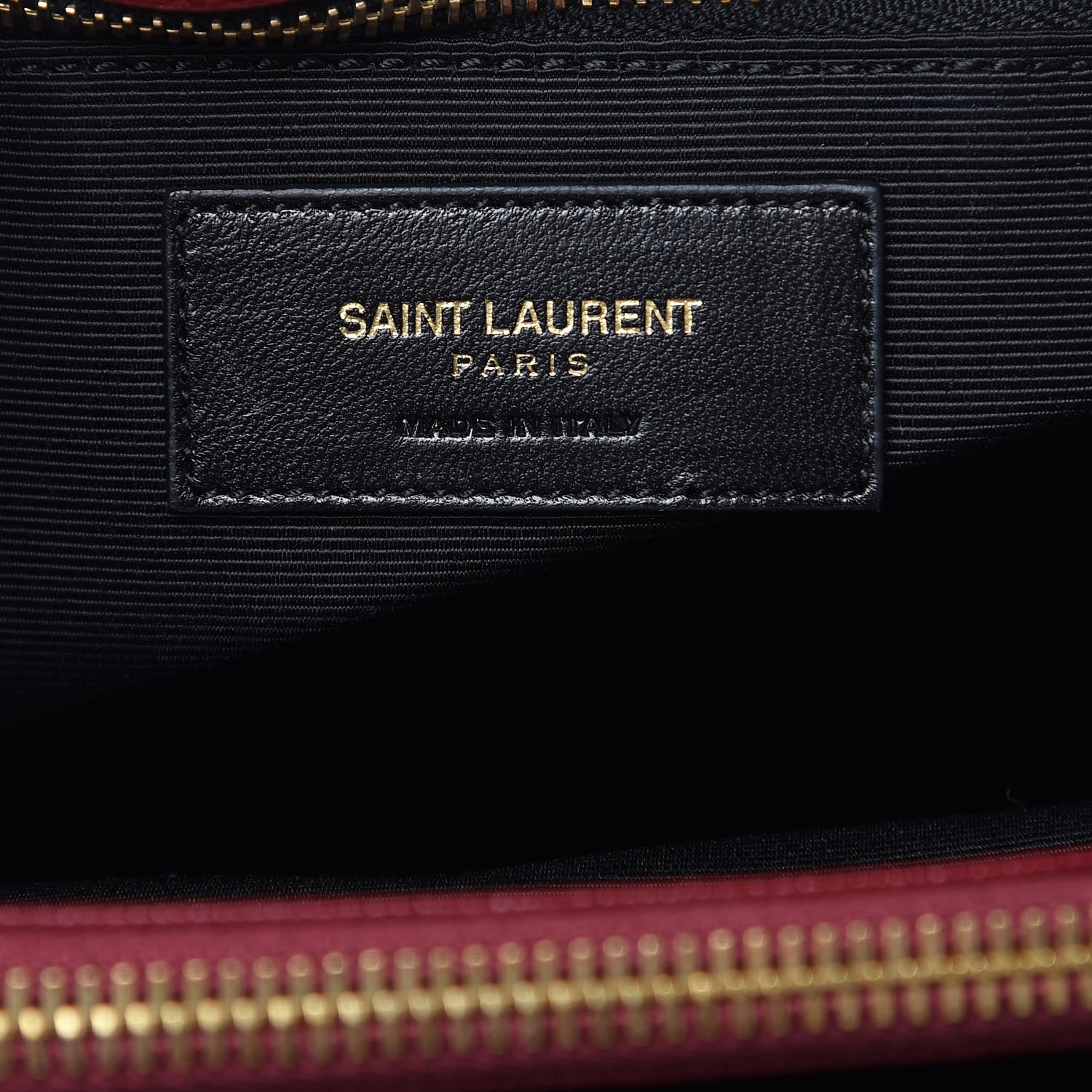 Saint Laurent Grain De Poudre Matelasse Chevron Monogram Shopping Bag Oxblood 6 of 10