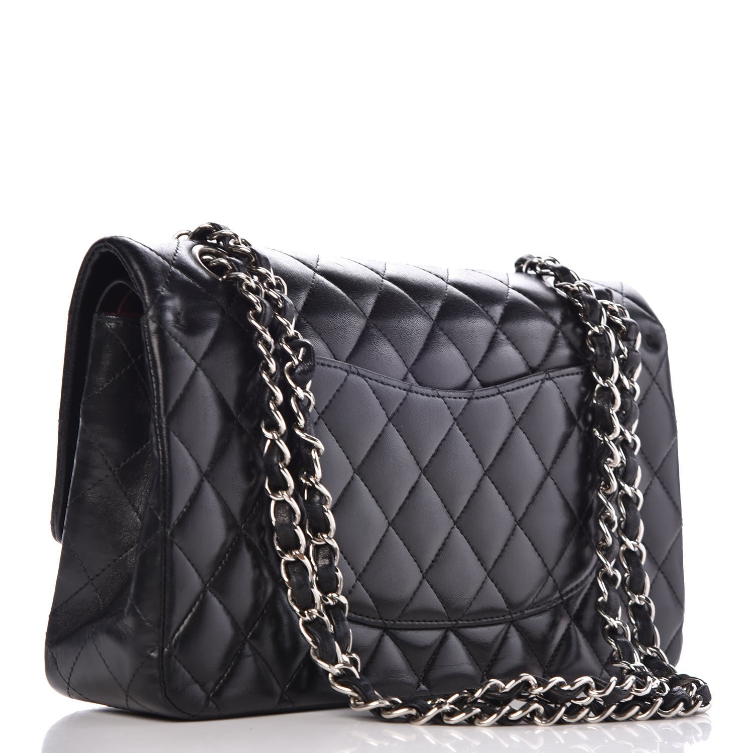 Chanel Lambskin Quilted Medium Double Flap Black 4 of 8