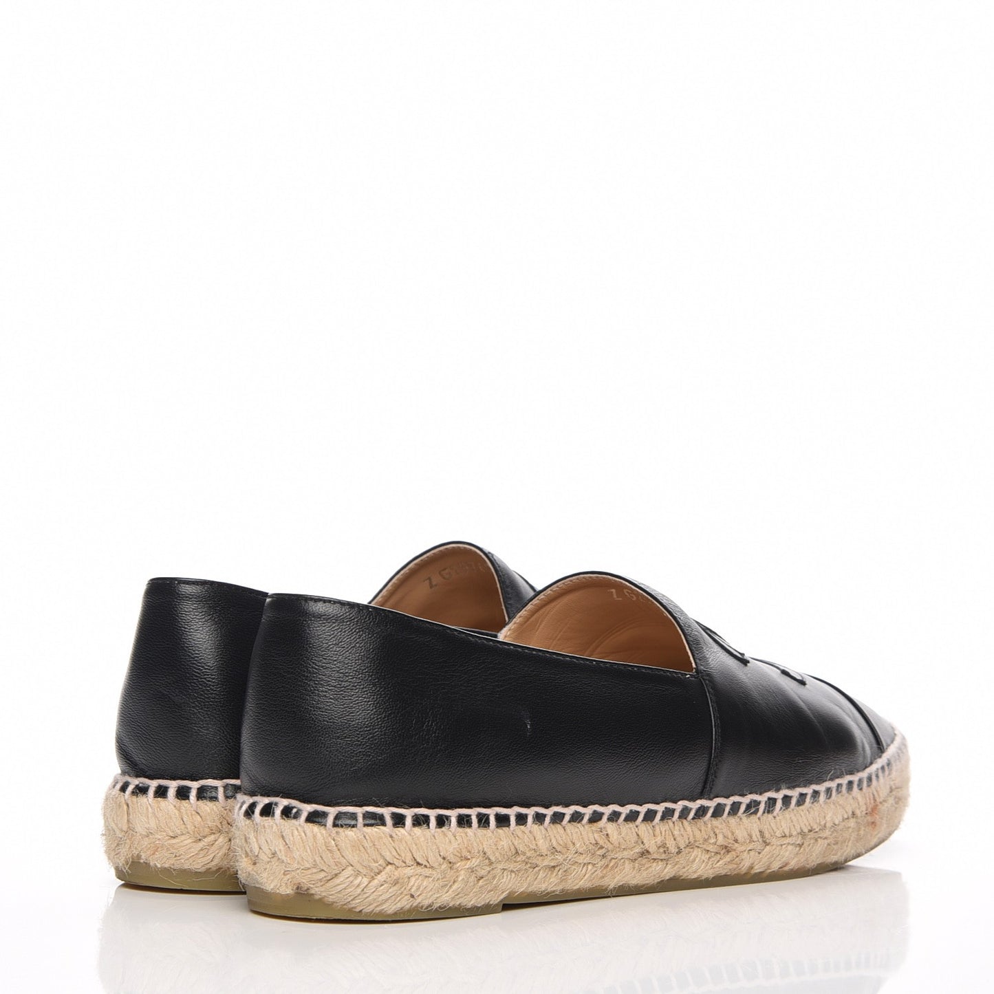 Lambskin CC Espadrilles 42 Black