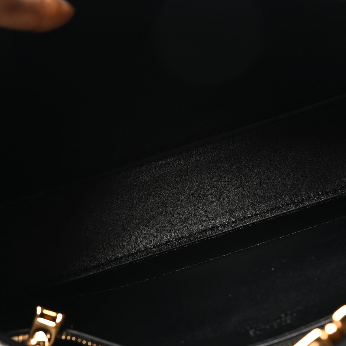 Calfskin Large Greca Goddess Hobo Black