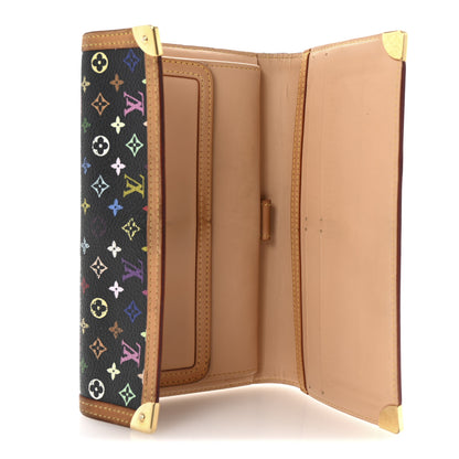 Louis Vuitton Monogram Multicolor Porte Tresor International Wallet Black 5 of 6