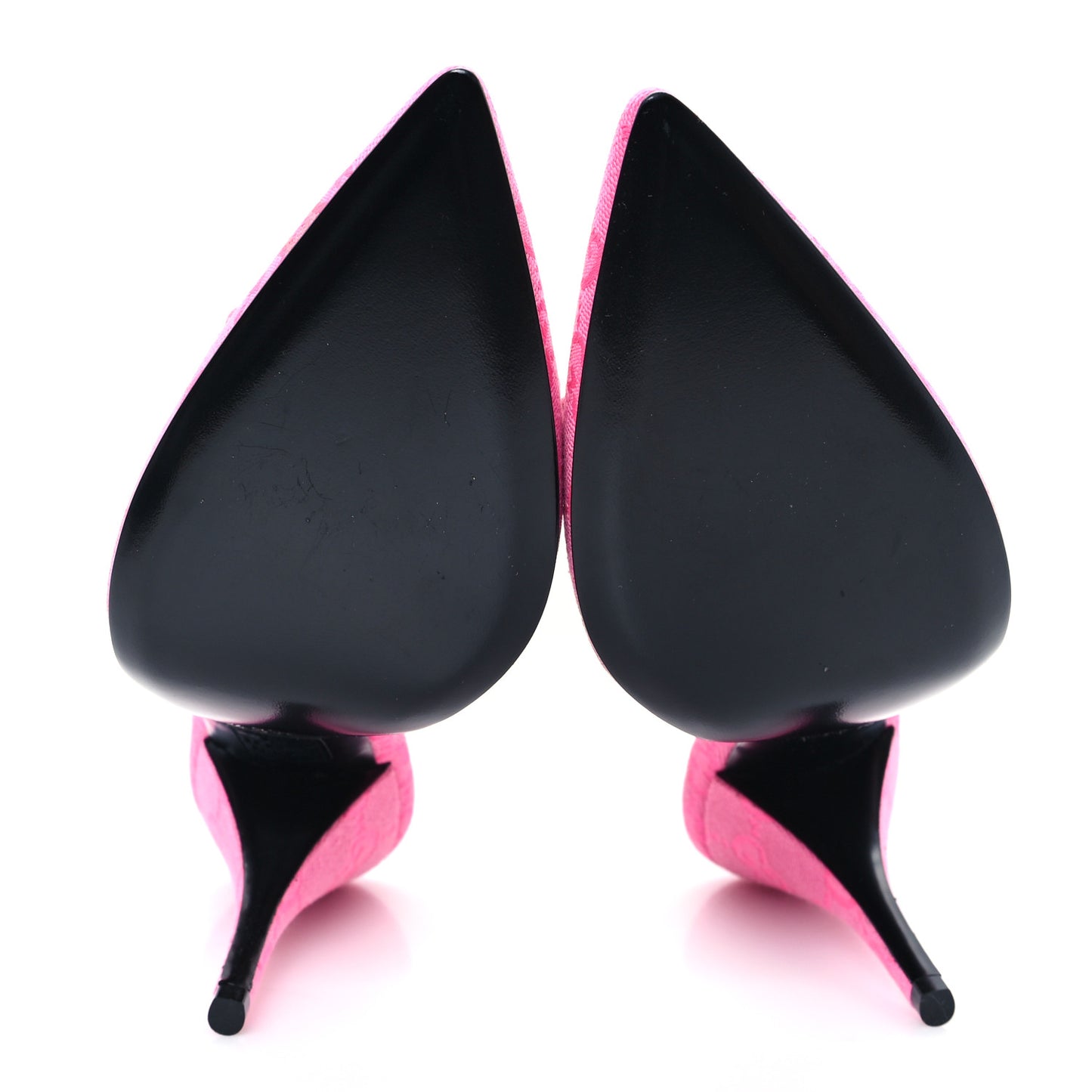 New Canvas GG Nappa Charlotte Horsebit 85mm Erin Slingback Pumps 36.5 Pink