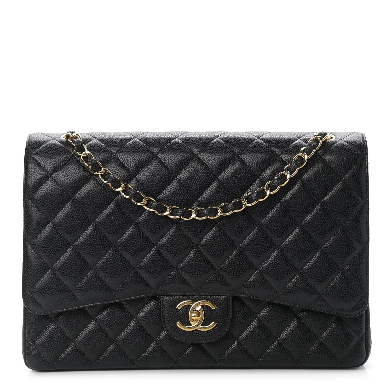 Chanel Caviar Quilted Maxi Double Flap Black 1 of 10