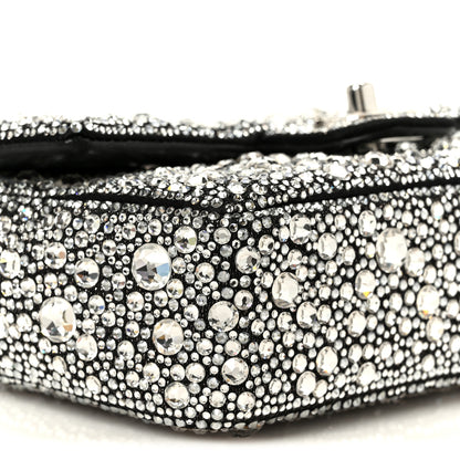 Chanel Satin Strass Mini Flap Silvery Black 10 of 12