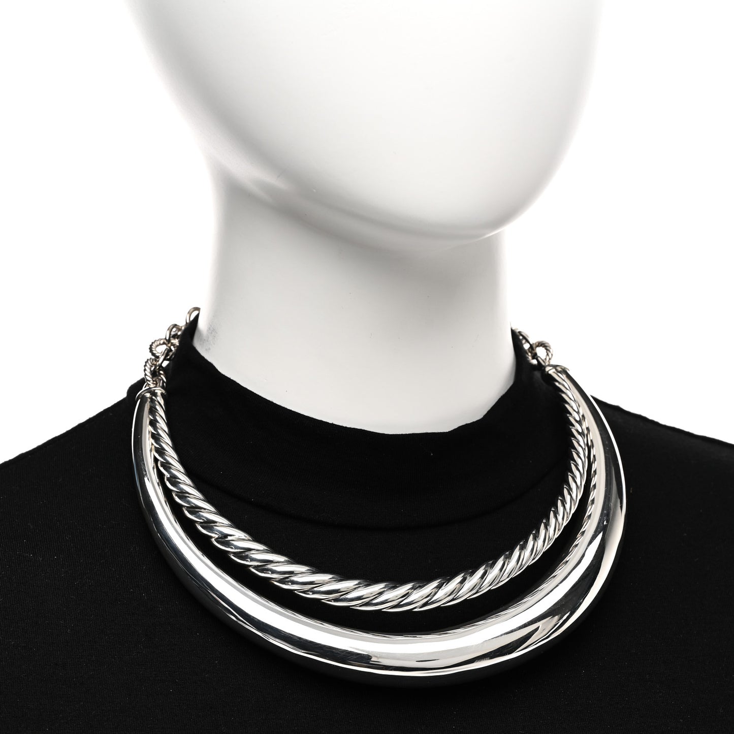 Sterling Silver Pure Form Collar Necklace