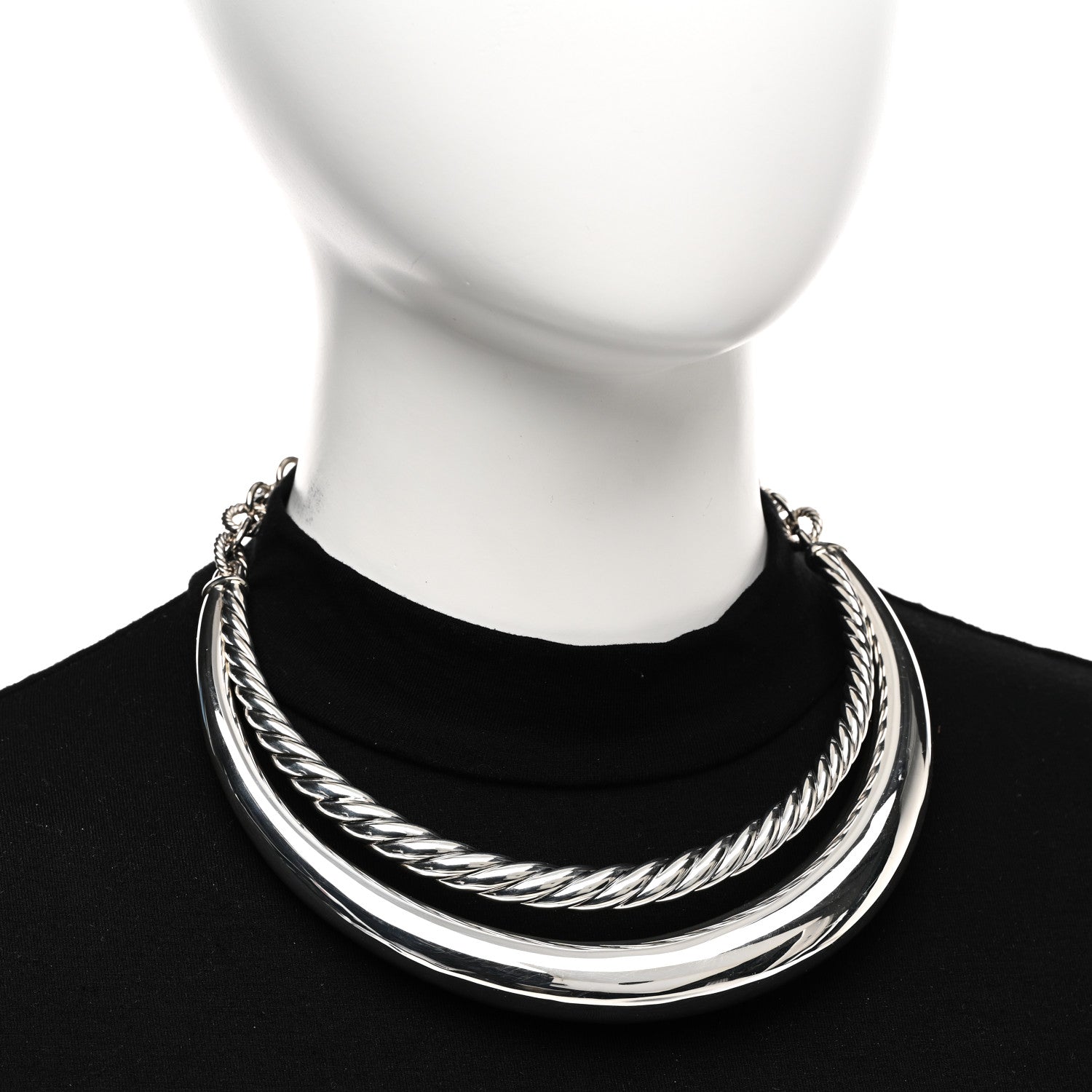 David Yurman Sterling Silver Pure Form Collar Necklace 2 of 3