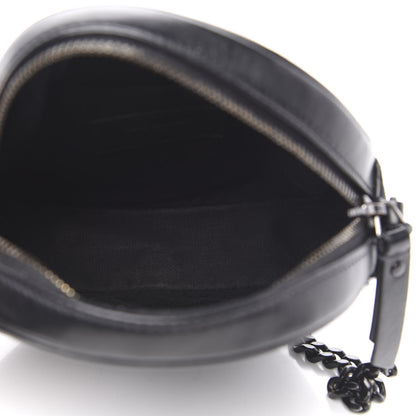 Saint Laurent Calfskin Matelasse Chevron Round Vinyle Camera Bag Black 5 of 10