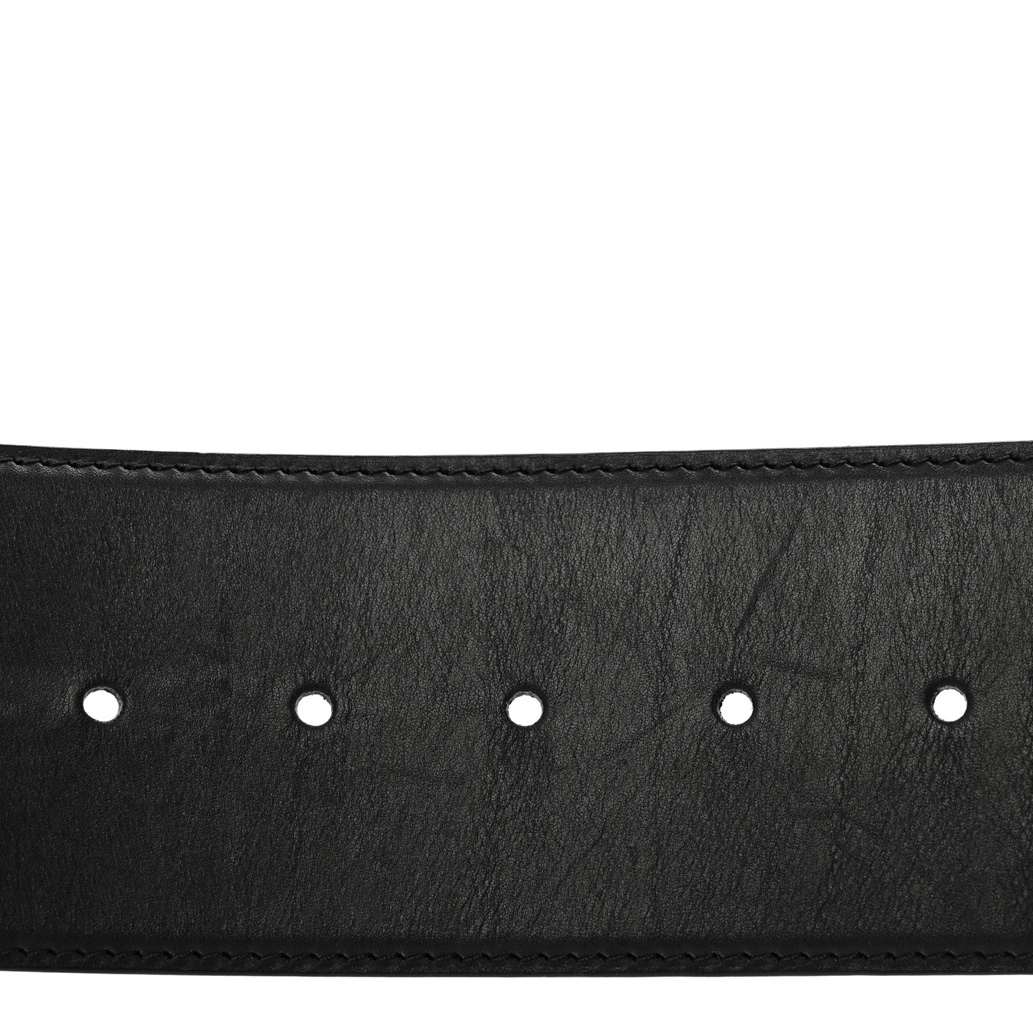 Louis Vuitton Calfskin LV Initiales Clous Belt 75 30 Black Gold 3 of 9