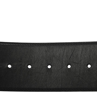 Louis Vuitton Calfskin LV Initiales Clous Belt 75 30 Black Gold 3 of 9