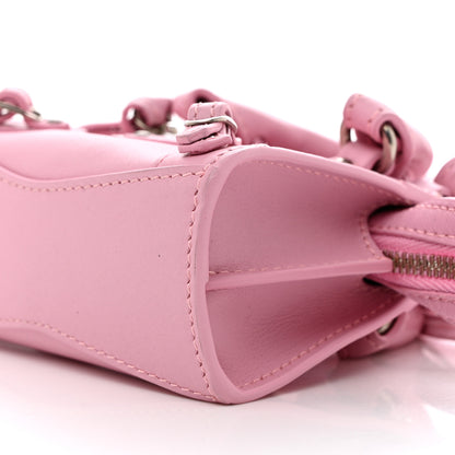 Balenciaga Smooth Calfskin Neo Classic Silver Hardware Super Nano City Crossbody Candy Pink 10 of 13