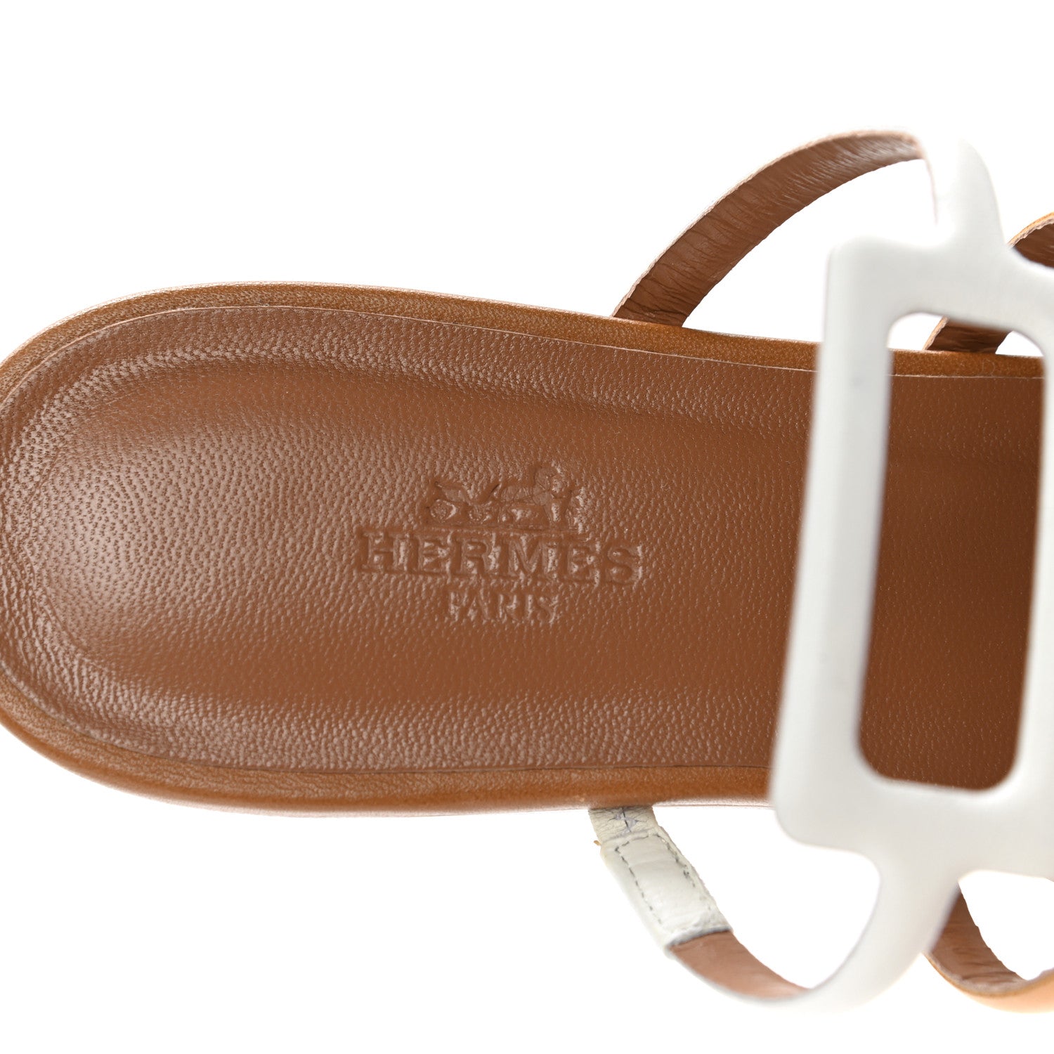 Hermes Nappa Calfskin Olympe Sandals 38 Multicolor Natural 8 of 8