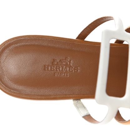 Hermes Nappa Calfskin Olympe Sandals 38 Multicolor Natural 8 of 8