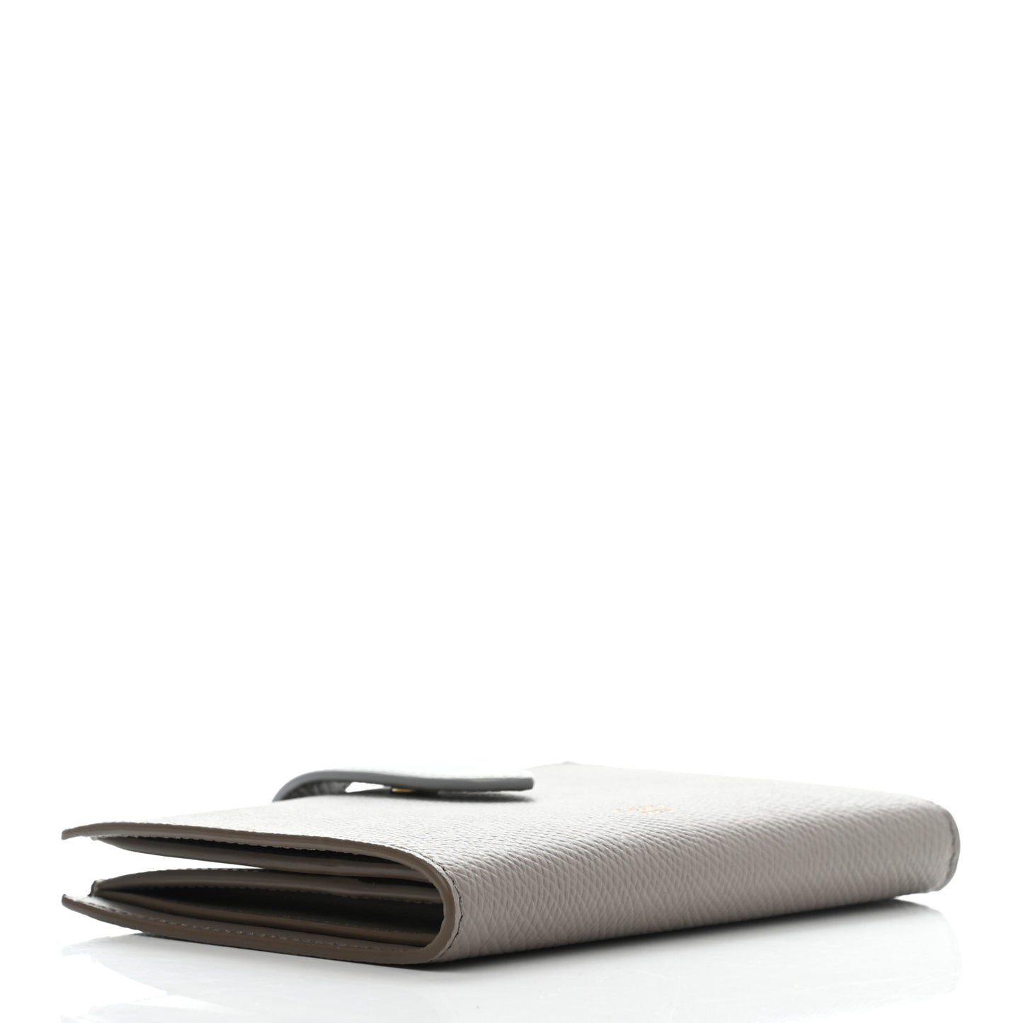 Grained Calfskin Medium Multifunction Strap Wallet Pebble Mineral