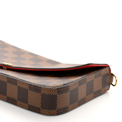 Louis Vuitton Damier Ebene Pochette Felicie Chain Wallet 9 of 9
