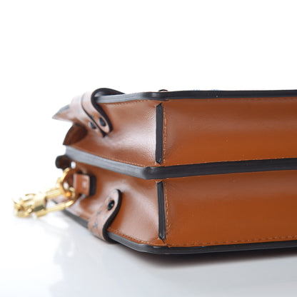 Louis Vuitton Denim Calfskin Malletage Trunk Clutch Light Blue 7 of 9